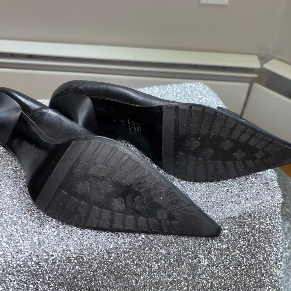Adriano Brando black leather shoes pumps made in Italy